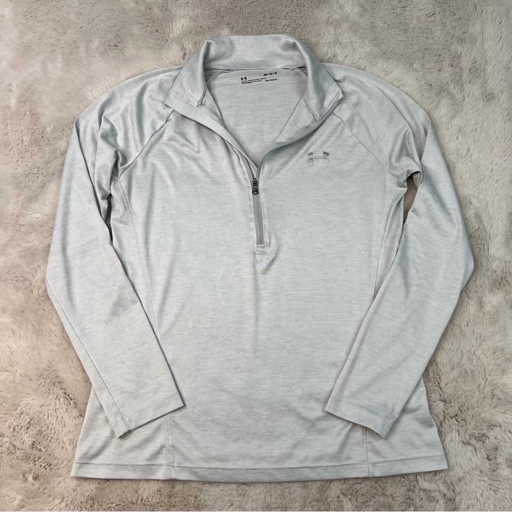 Under Armour HeatGear Tech Twist Womens Medium Loose 1/2 Zip Long Sleeve